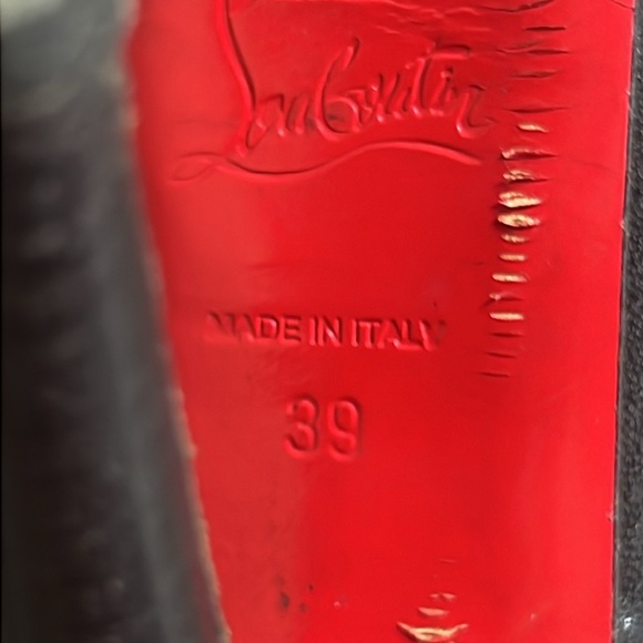 Christian Louboutin, black peep toe sling back heels size 39 - Picture 7 of 7